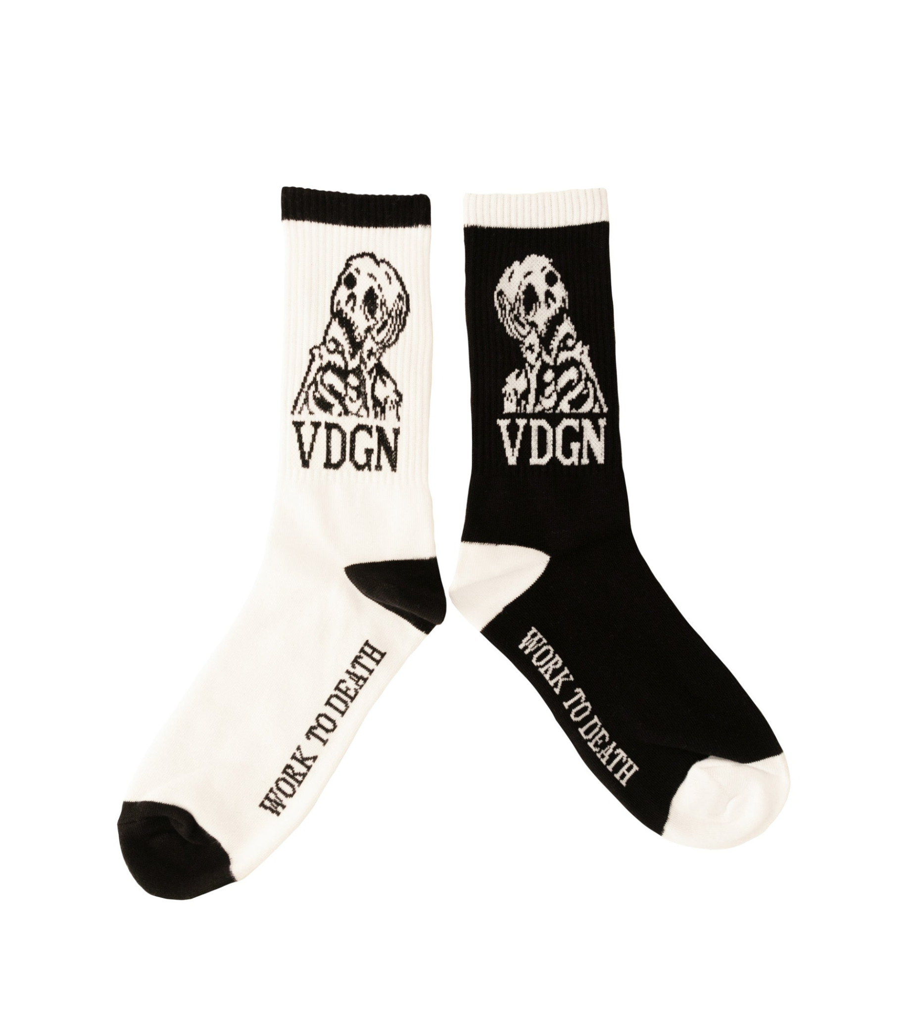 Work To Death Crew Socks